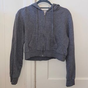 Brandy Melville grey zip up